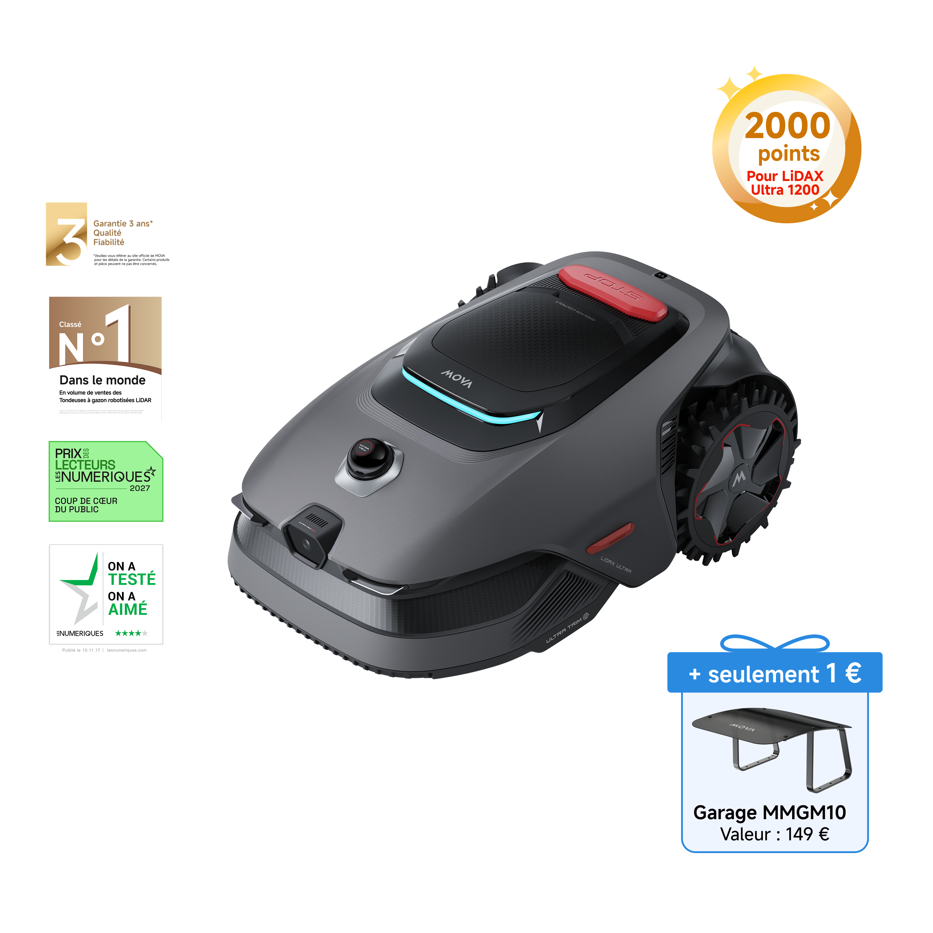 Robot tondeuse MOVA LiDAX Ultra
