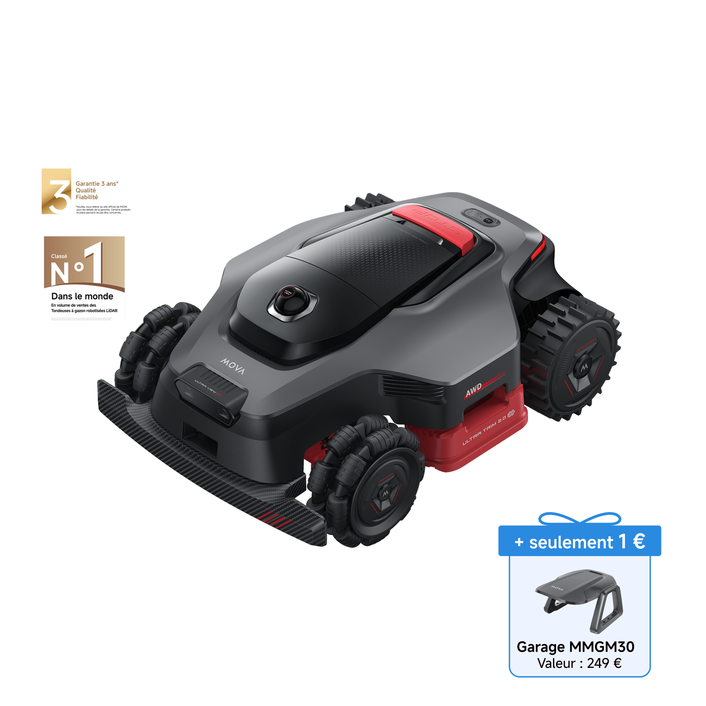 MOVA Robot tondeuse LiDAX Ultra AWD