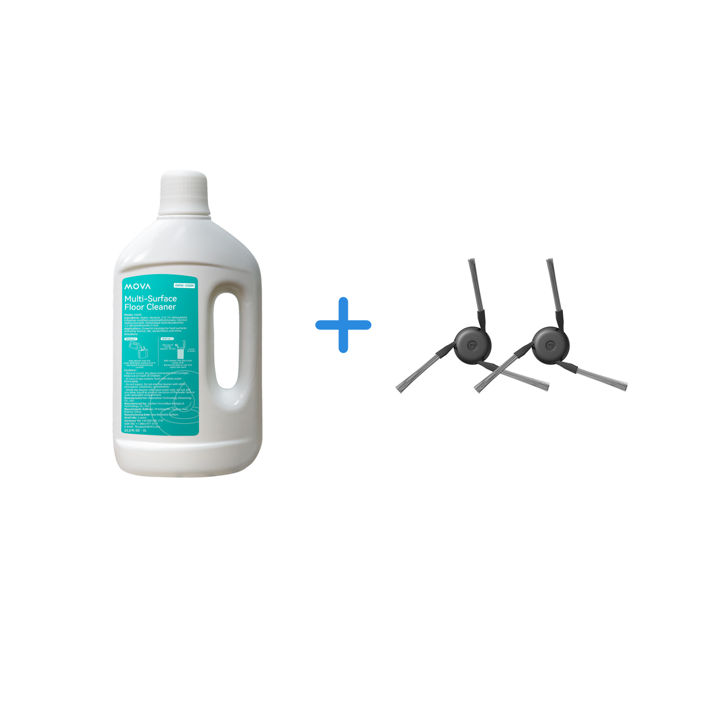 Solution de nettoyage (1 L) + Brosse latérale pour MOVA P50/P70 Pro Ultra