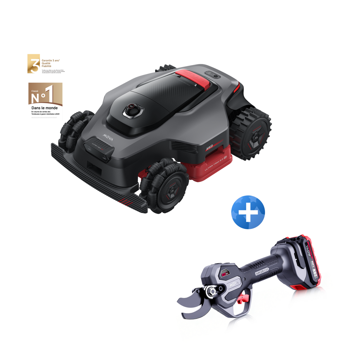 MOVA LiDAX Ultra 2000 AWD + Sécateur sans balais GPS201