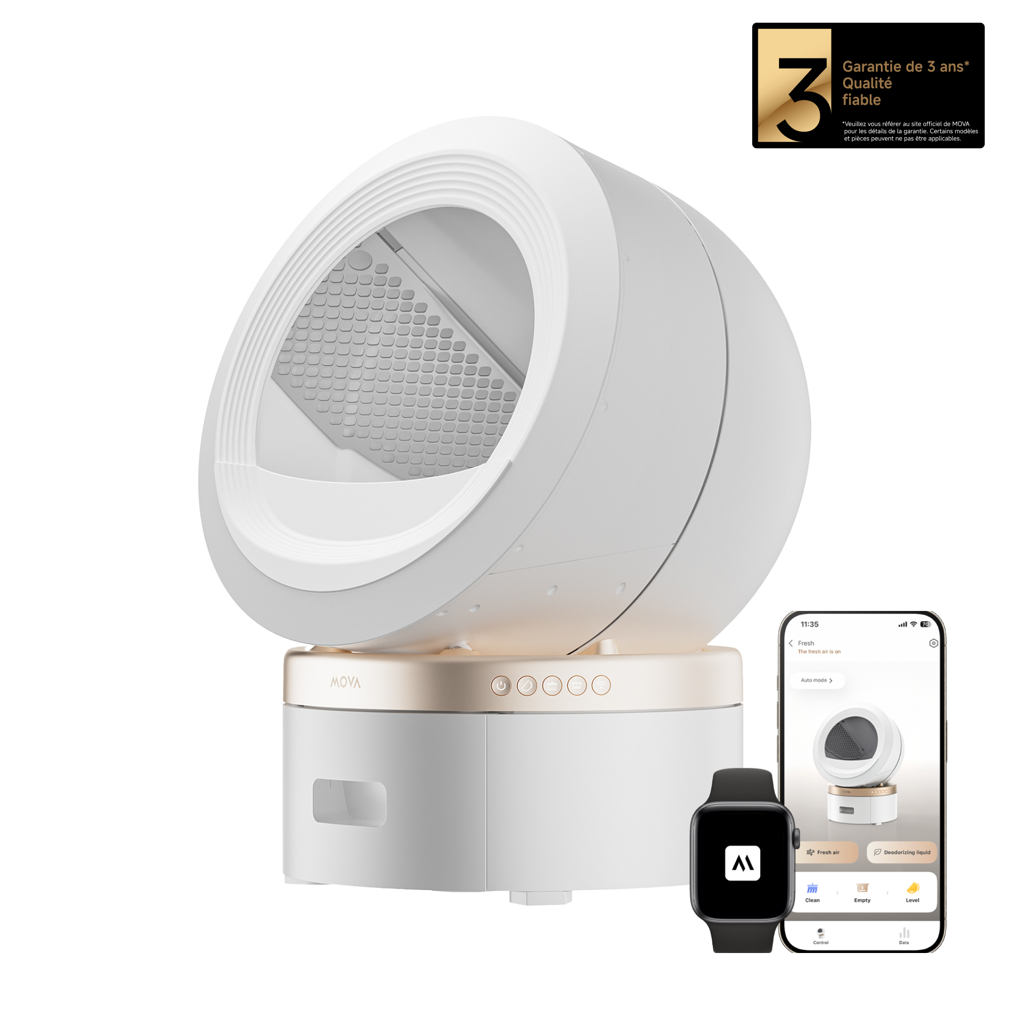 MOVA MeowgicPod LR10 Prime Litière autonettoyante pour chats