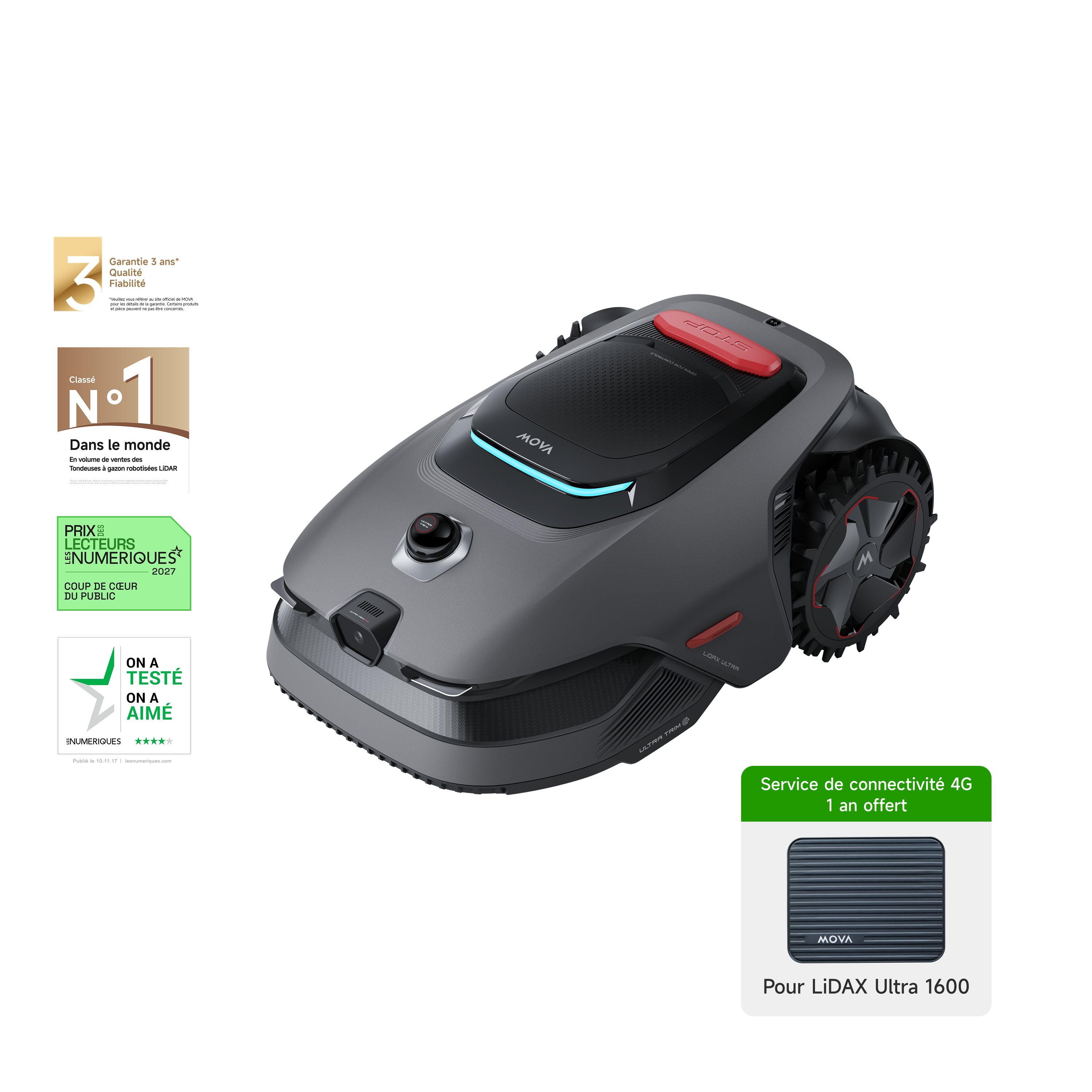 Robot tondeuse MOVA LiDAX Ultra