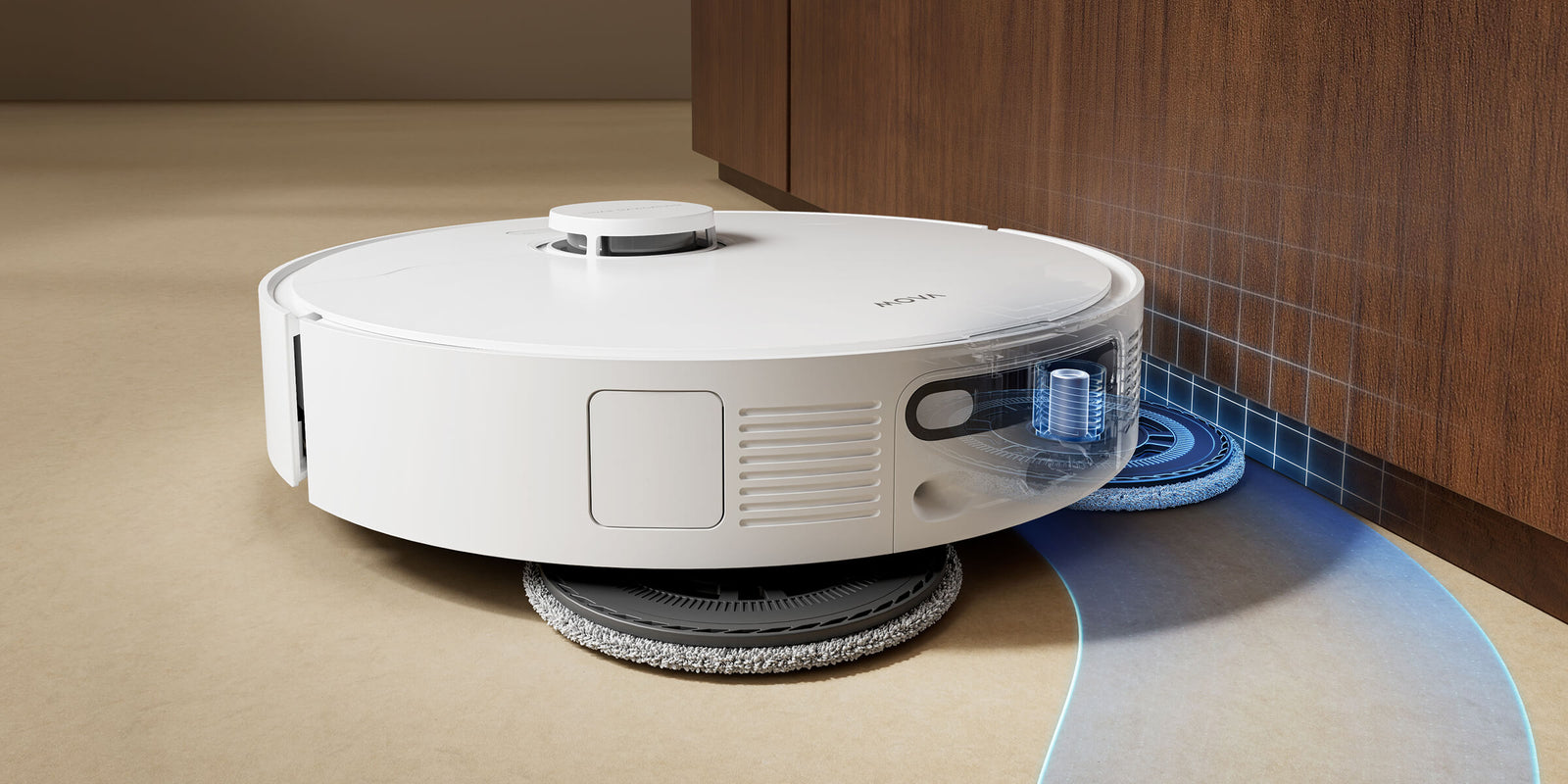MOVA E40 Ultra MaxiReach™-Wischmopp-Technologie