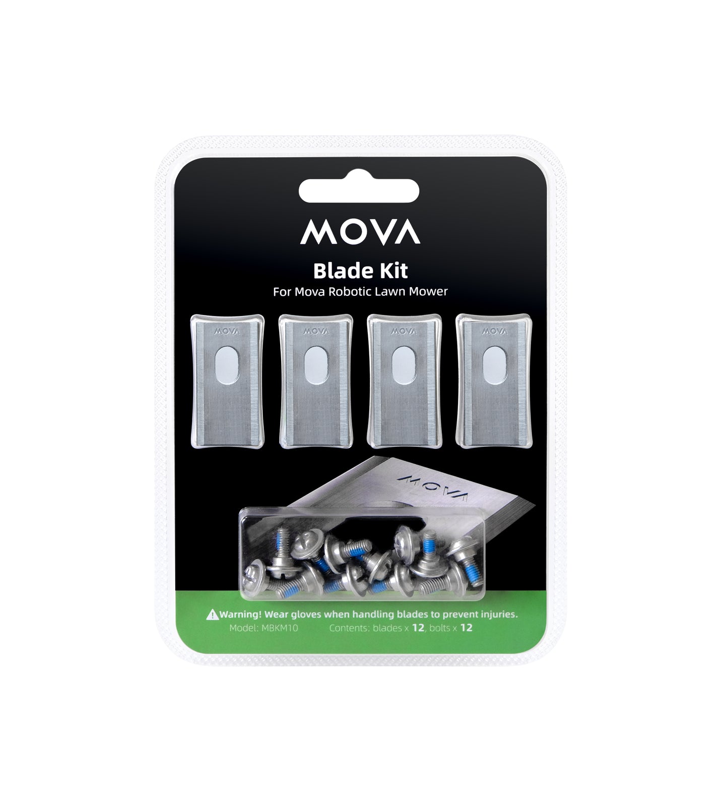 Lames à démontage rapide*12 pour MOVA 600 / 600 Kit / 1000 Robot tondeuse