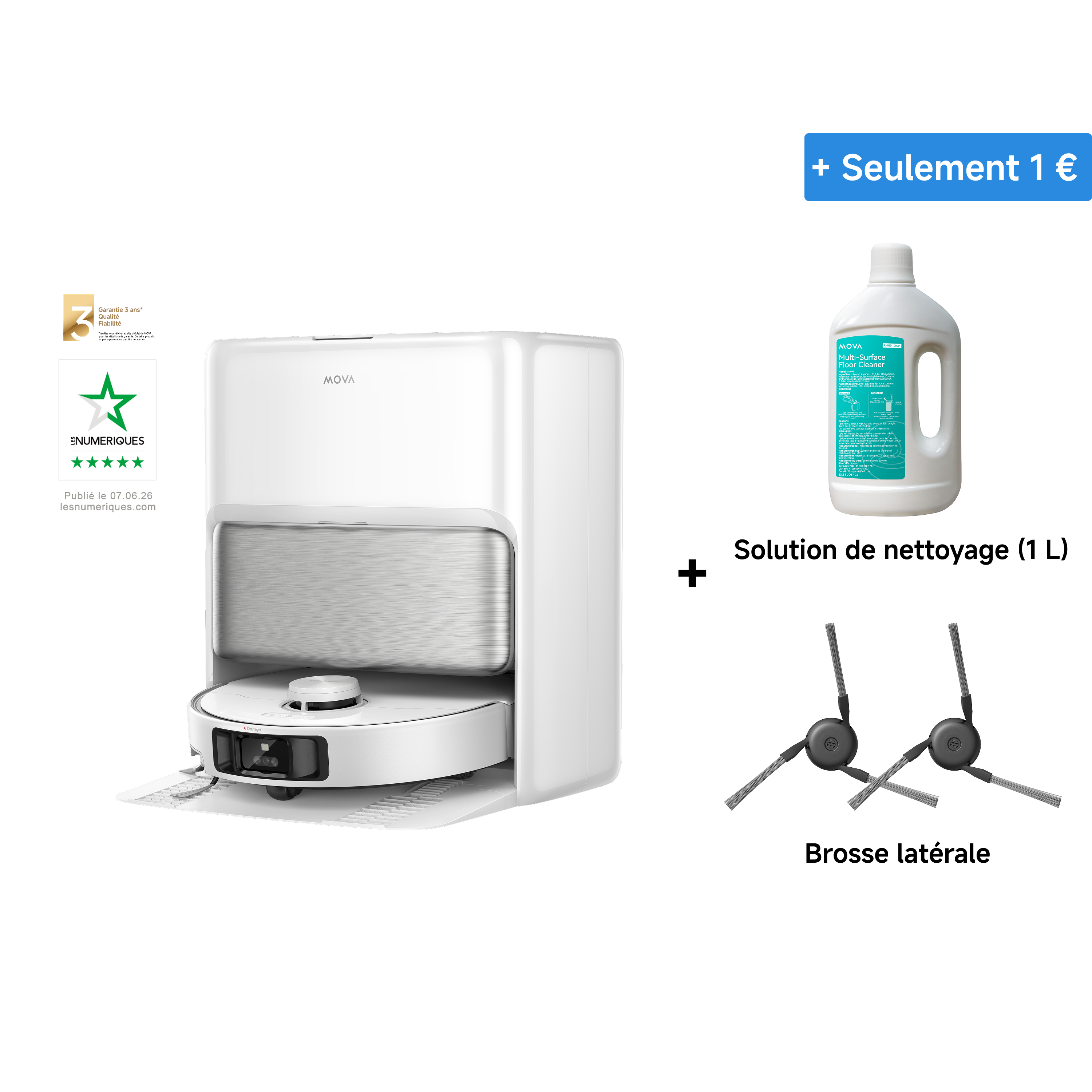 MOVA P70 Pro Ultra Robot Aspirateur Blanc