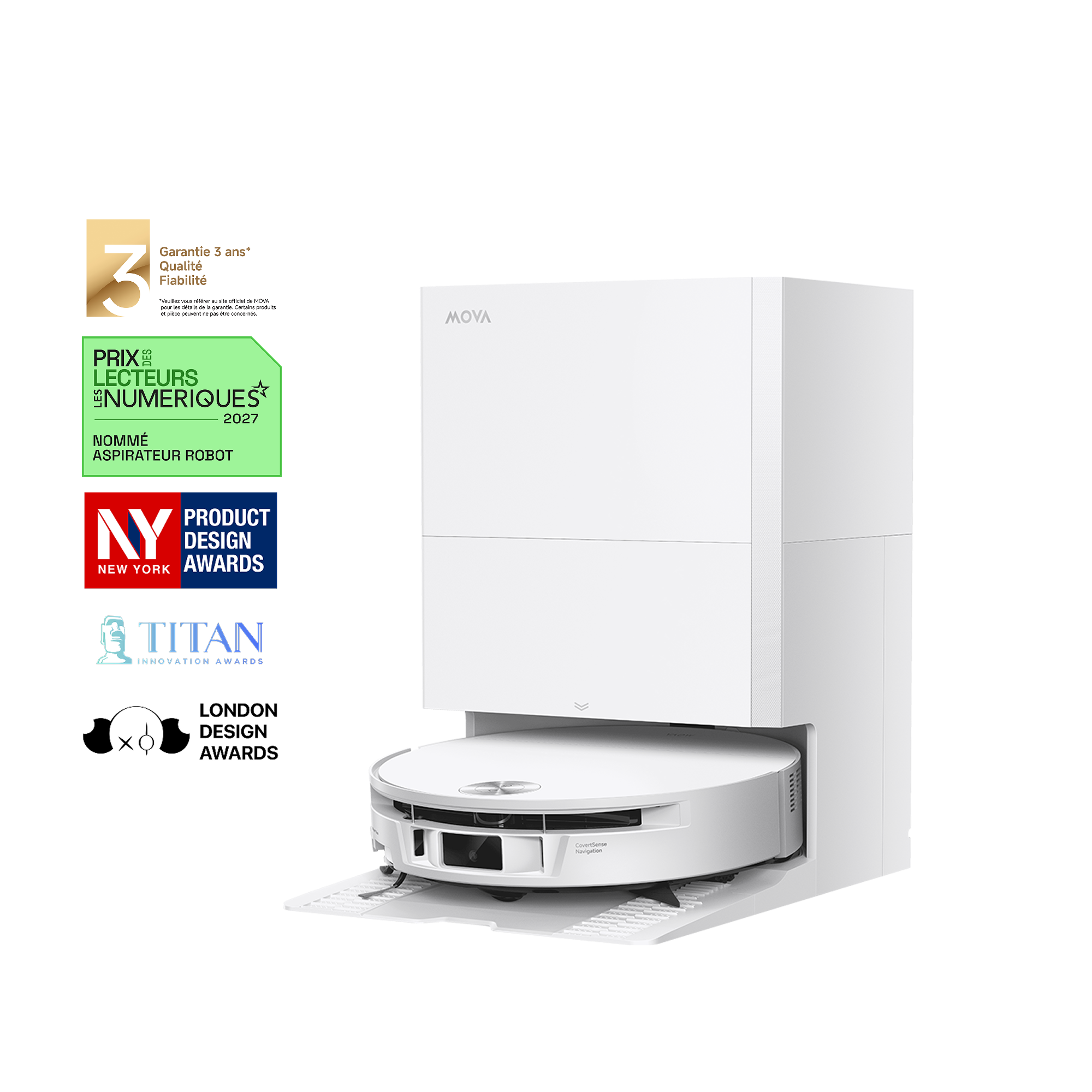 MOVA S70 Roller Robot Aspirateur Blanc