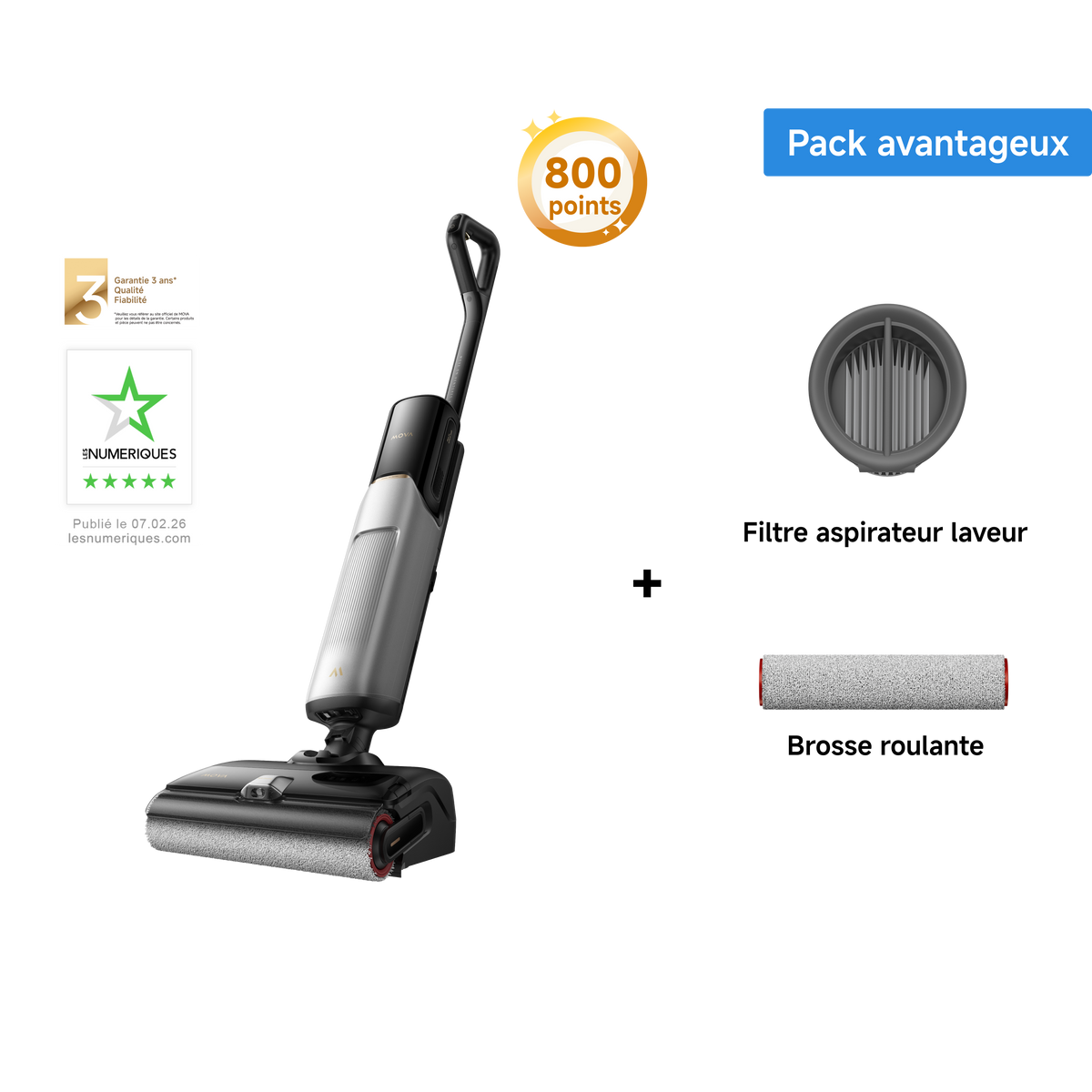 MOVA X4 Pro + brosse roulante et filtre