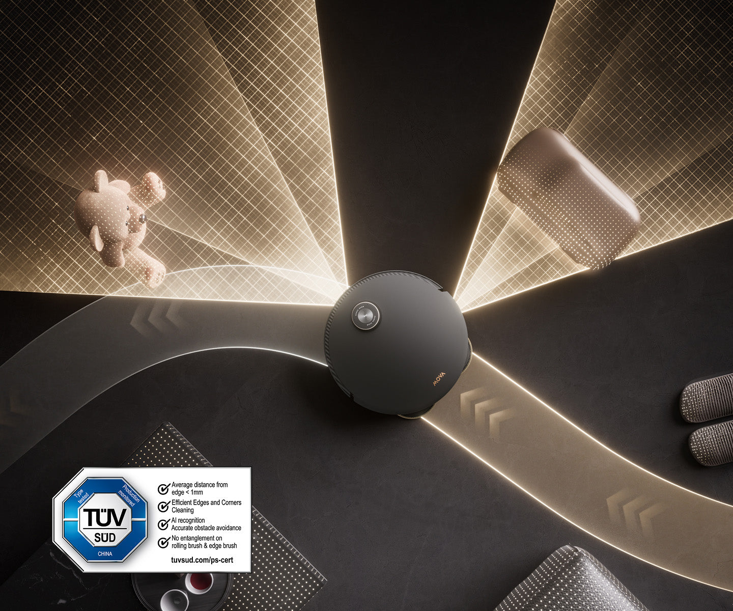 mova mobius 60 détection d’obstacles intelligente à courte distance