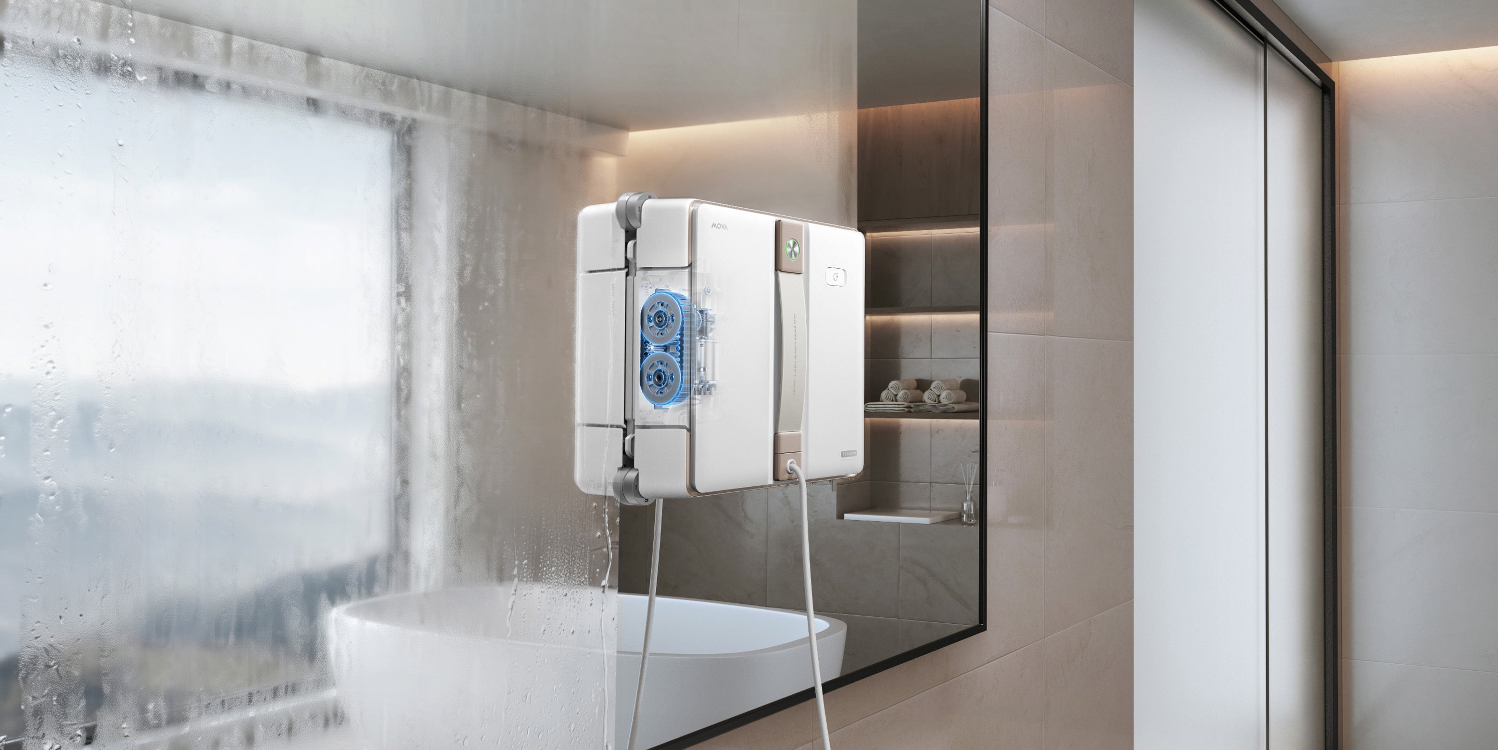 MOVA T1 Station Robot lave-vitres Miroir