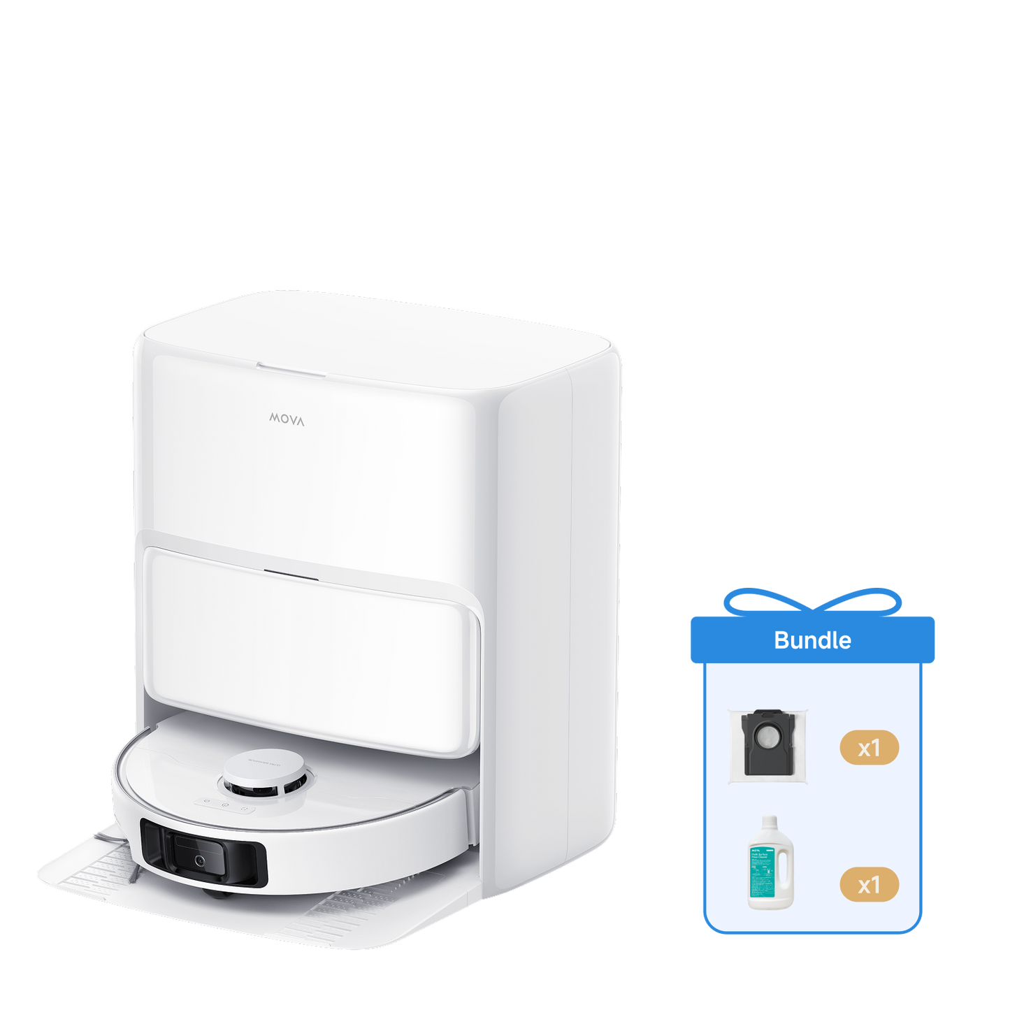 MOVA P50 Ultra robot aspirateur + sac à poussière et solution nettoyante