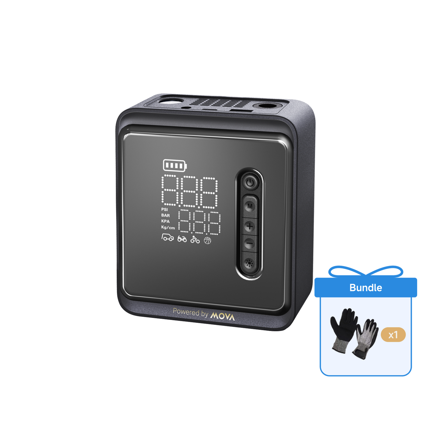 Pack MAP001 Gonfleur portable intelligent + gants de travail
