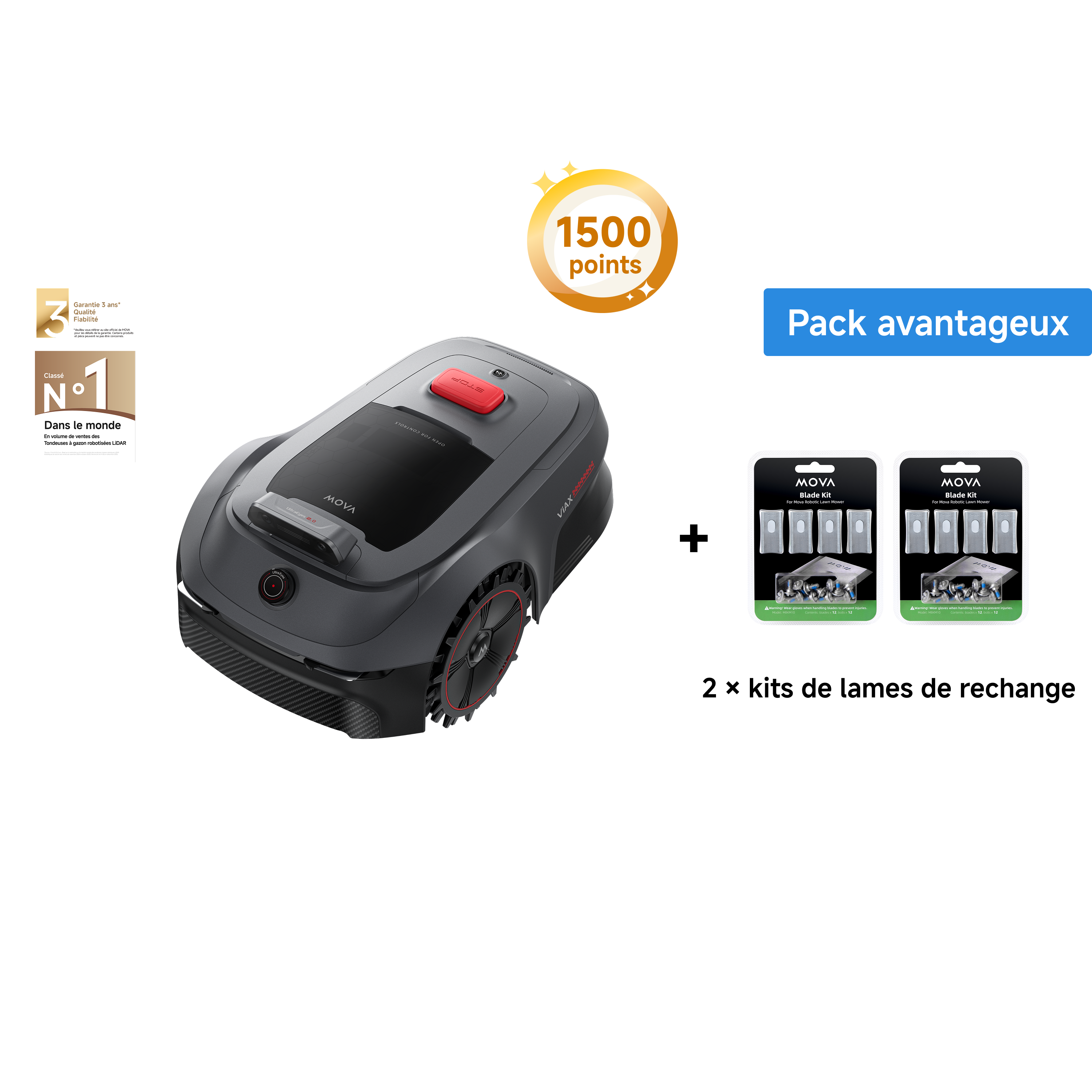 MOVA ViAX 500 + 2 kits de lames de rechange