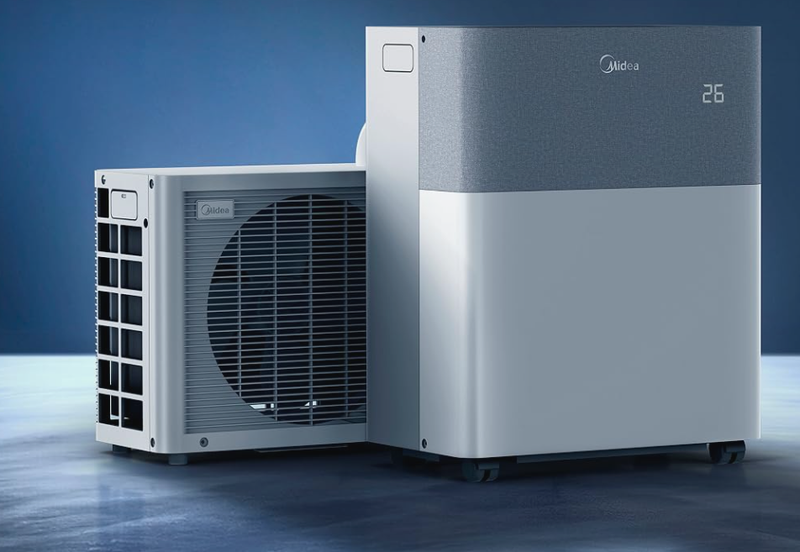 climatiseur mobile split avec unité extérieure pour rafraîchir une pièce