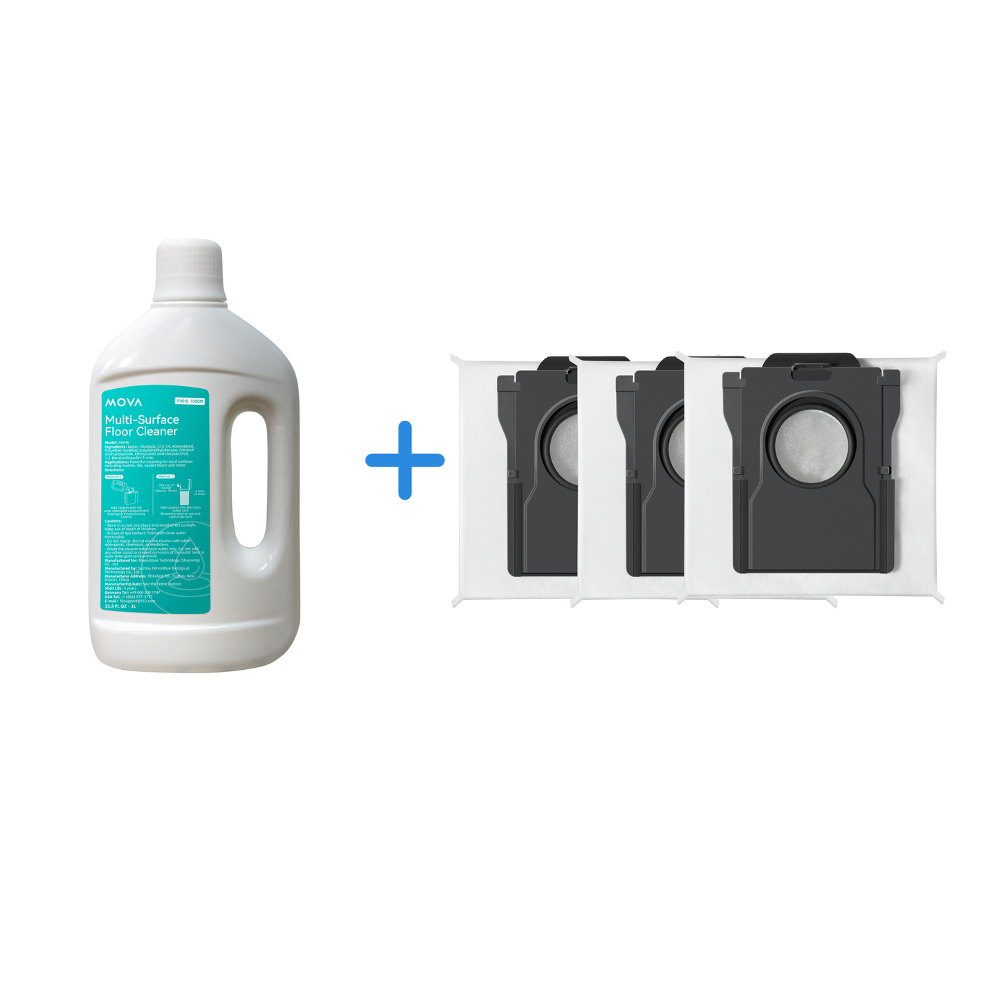 Solution de nettoyage (1 L) + Sac à poussière pour MOVA Robot Aspirateur