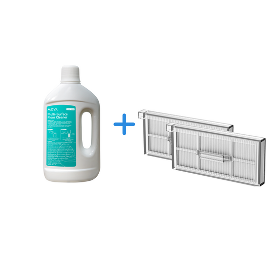 Solution de nettoyage (1 L) + Filtre de bac à poussière pour MOVA S70 Roller/S70 Ultra Roller