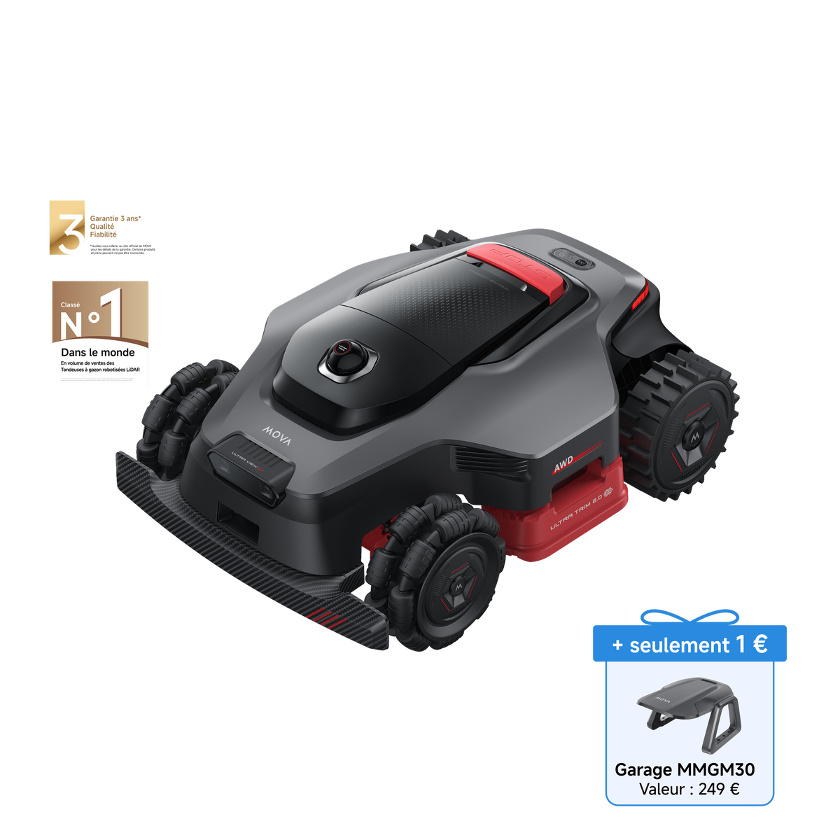 MOVA Robot tondeuse LiDAX Ultra AWD