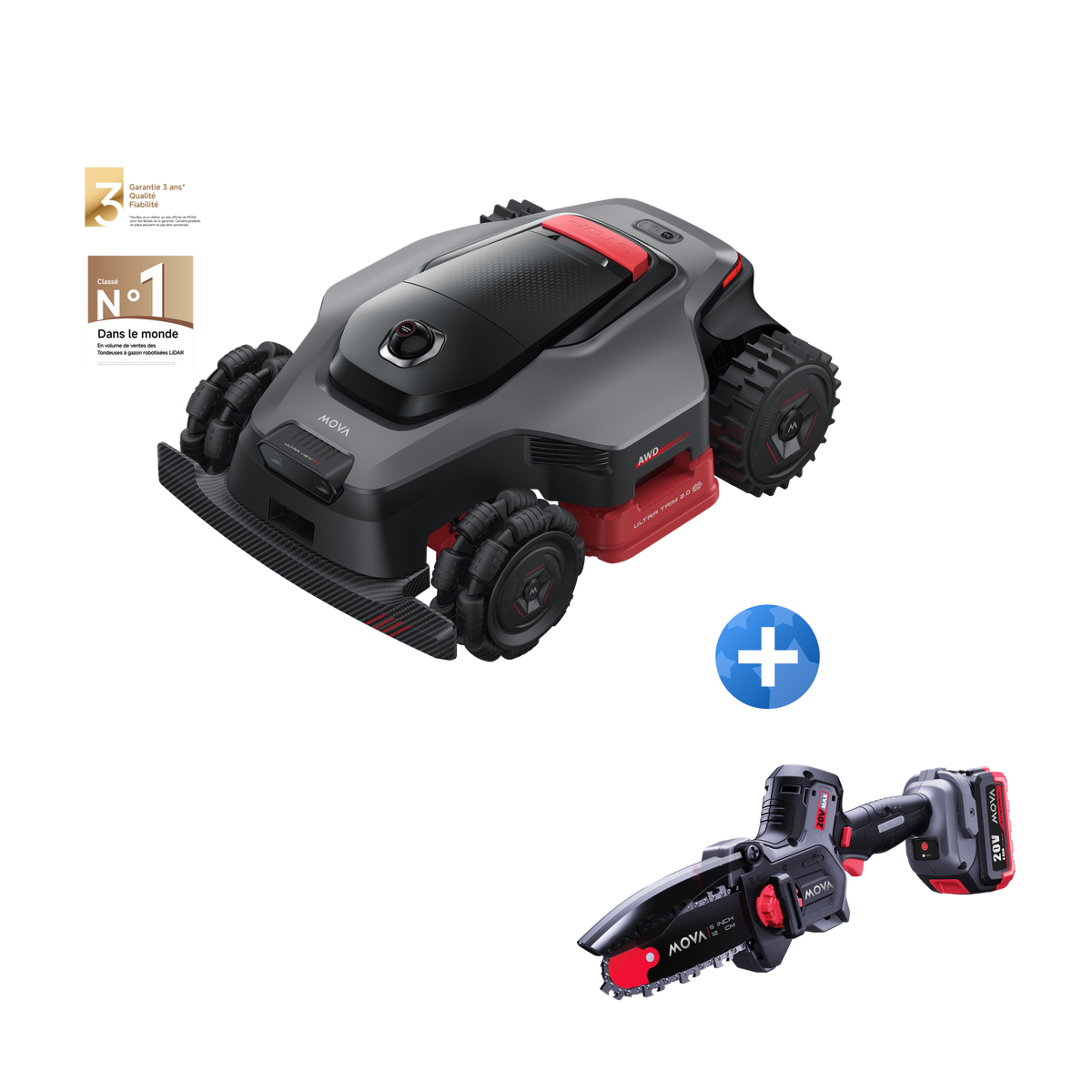 MOVA LiDAX Ultra 1600 AWD + Scie d’élagage GC205