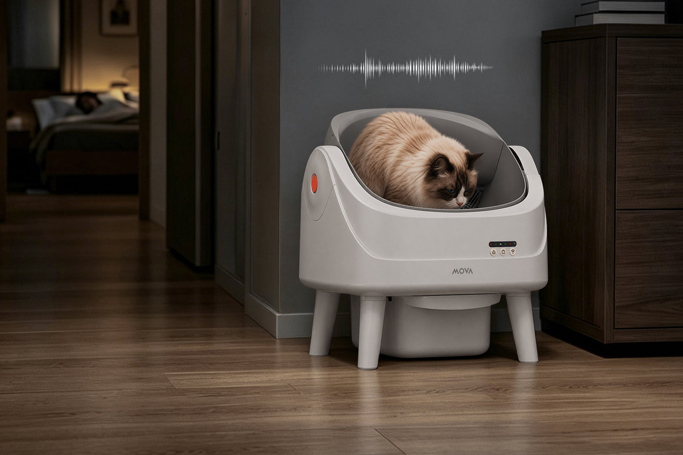 MOVA LB10 Air Litière autonettoyante pour chat Fonctionnement silencieux à seulement 40 dB