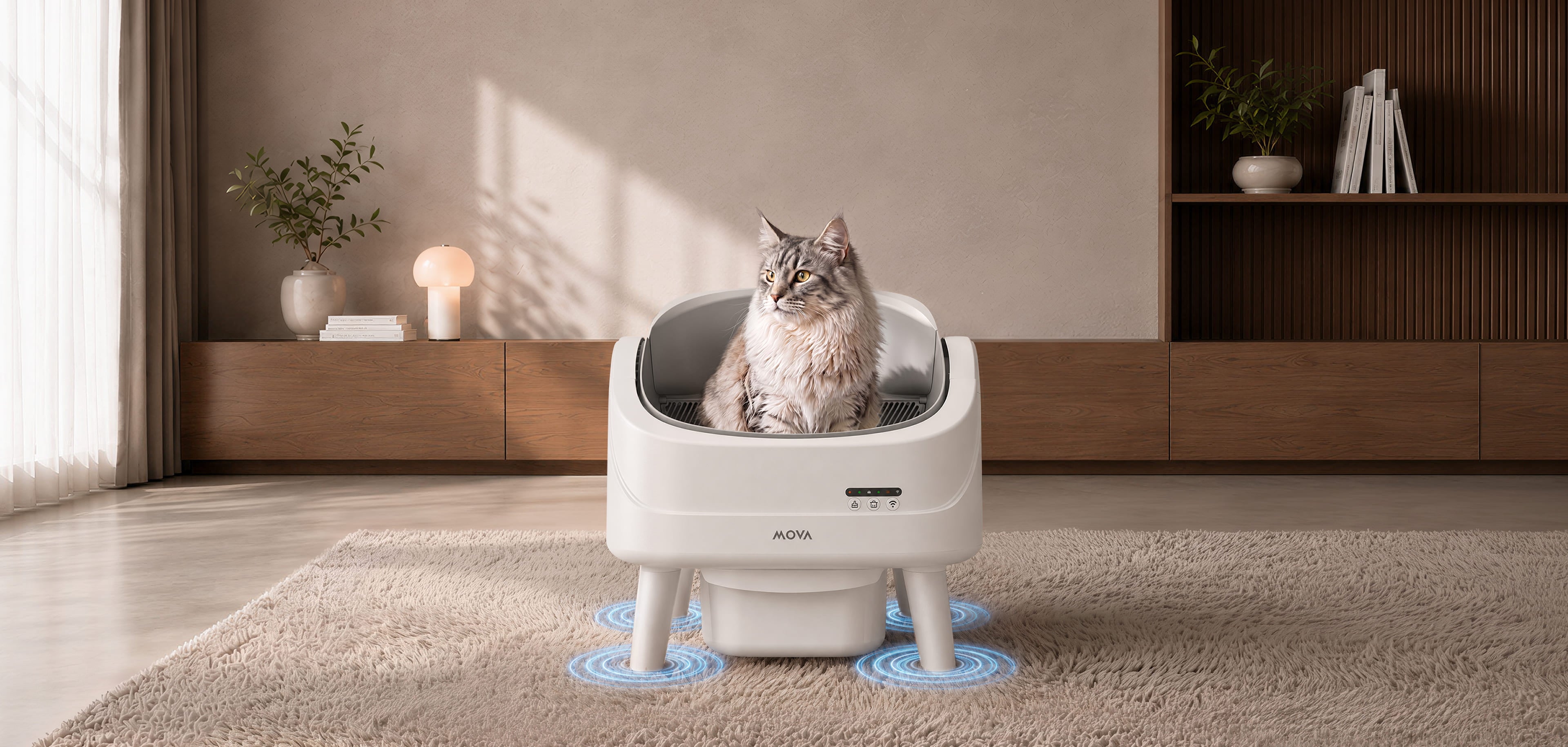 MOVA LB10 Air Litière autonettoyante pour chat Une précision fiable à chaque mesure