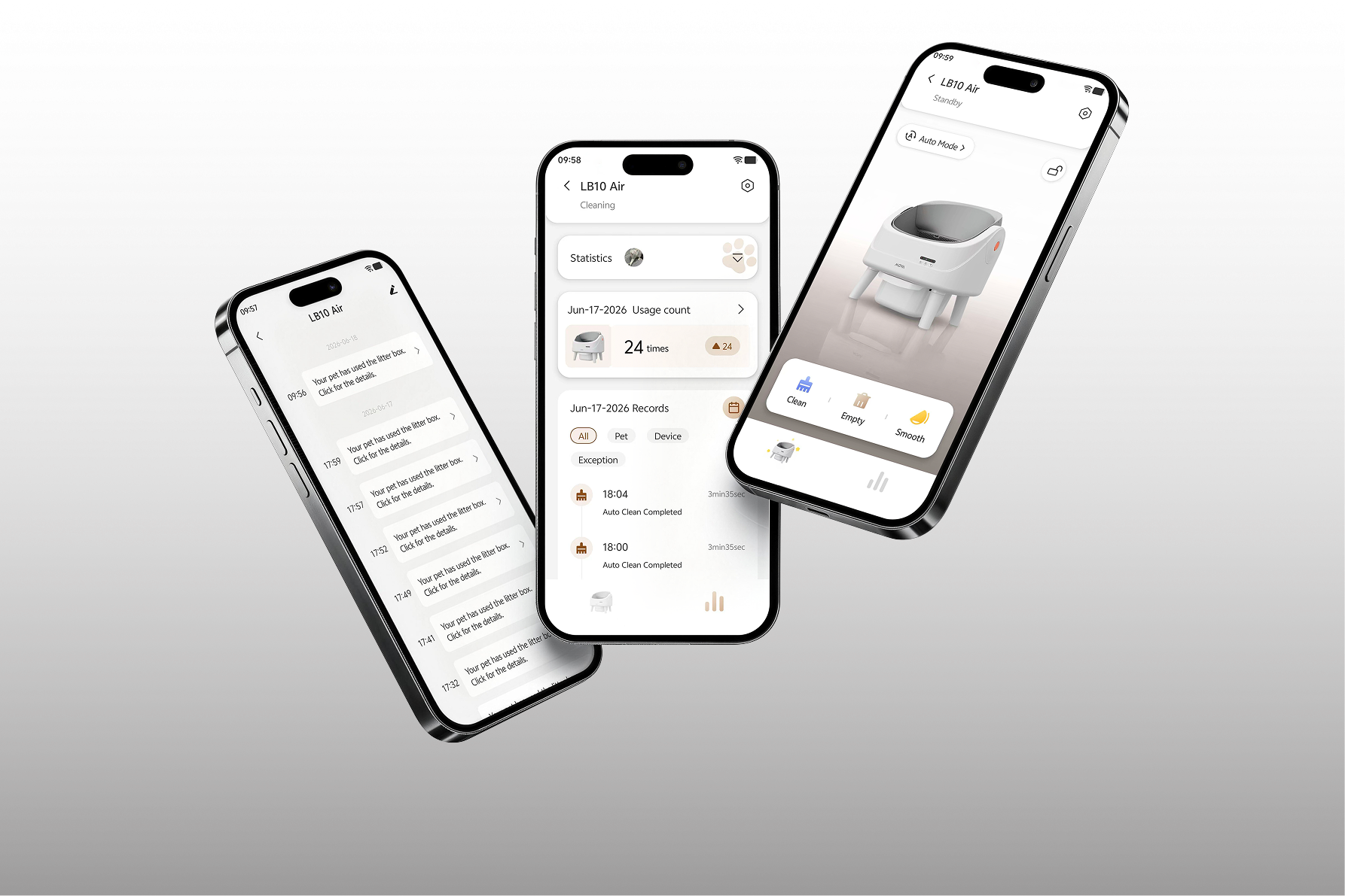 MOVA LB10 Air Litière autonettoyante pour chat Suivi intelligent de votre chat