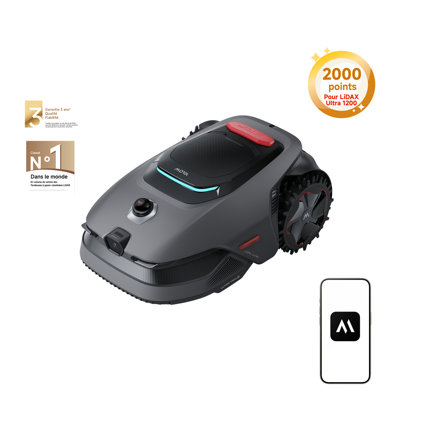 Robot tondeuse MOVA LiDAX Ultra