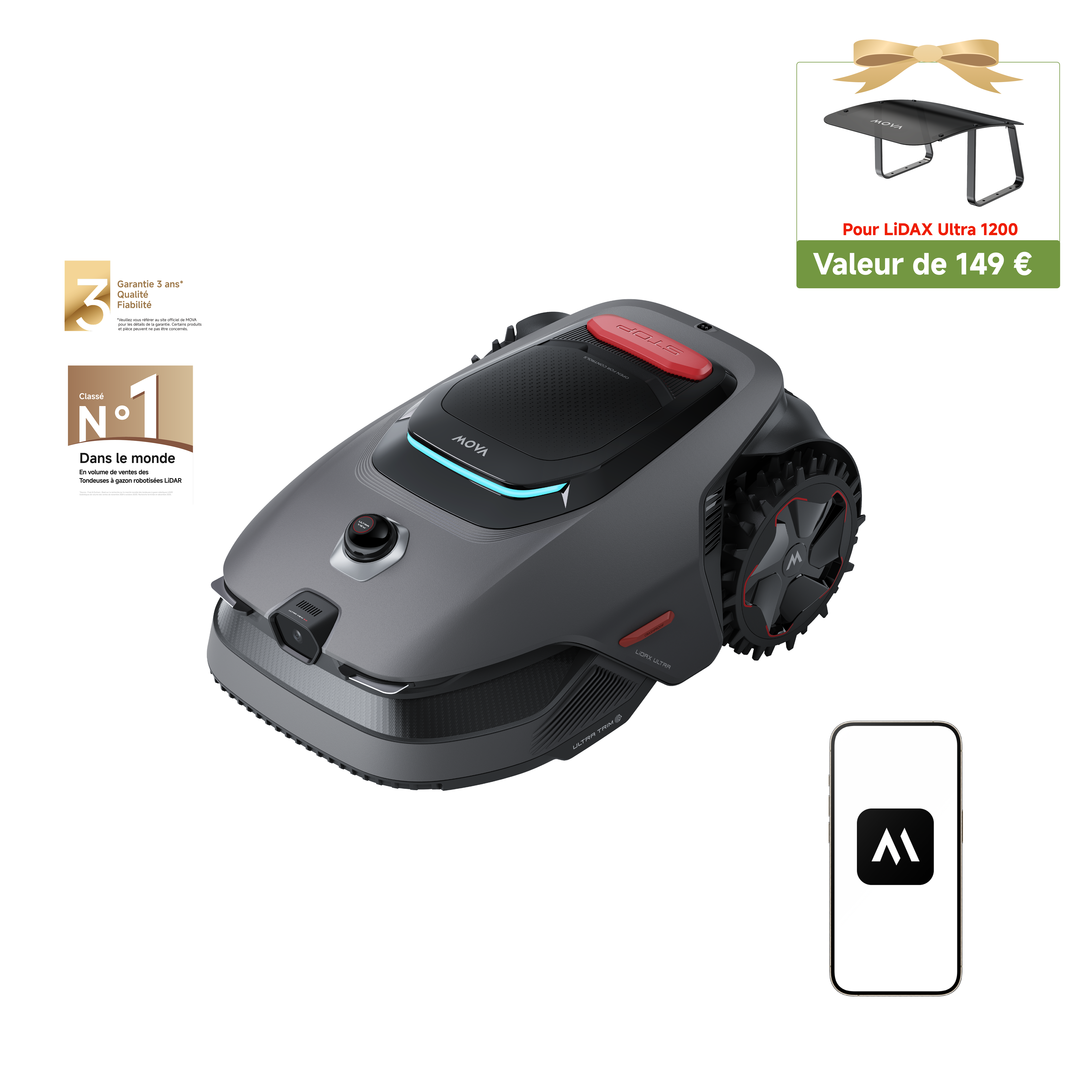 Robot tondeuse MOVA LiDAX Ultra