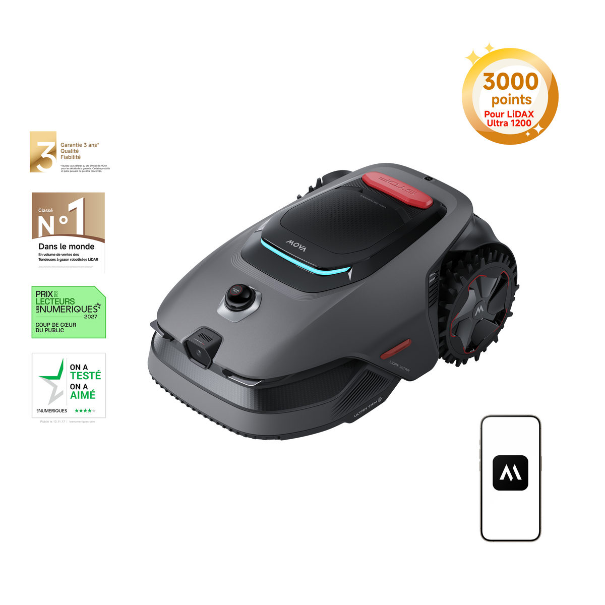 Robot tondeuse MOVA LiDAX Ultra