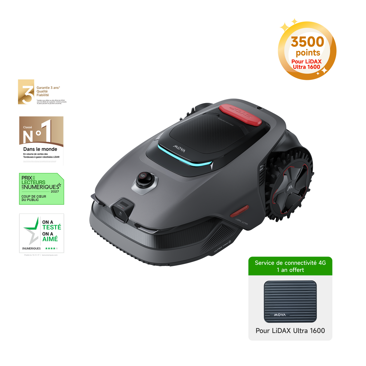 Robot tondeuse MOVA LiDAX Ultra