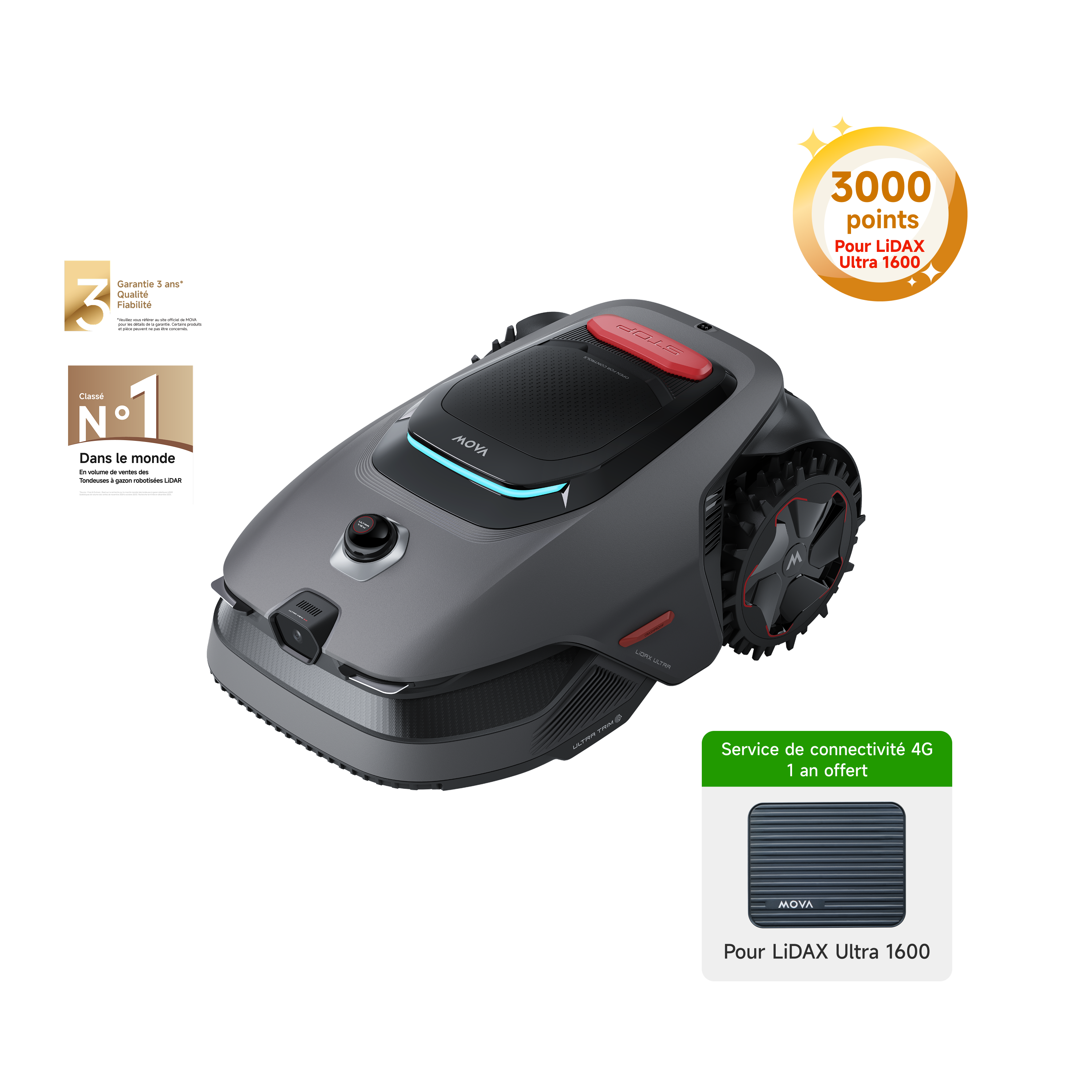 Robot tondeuse MOVA LiDAX Ultra