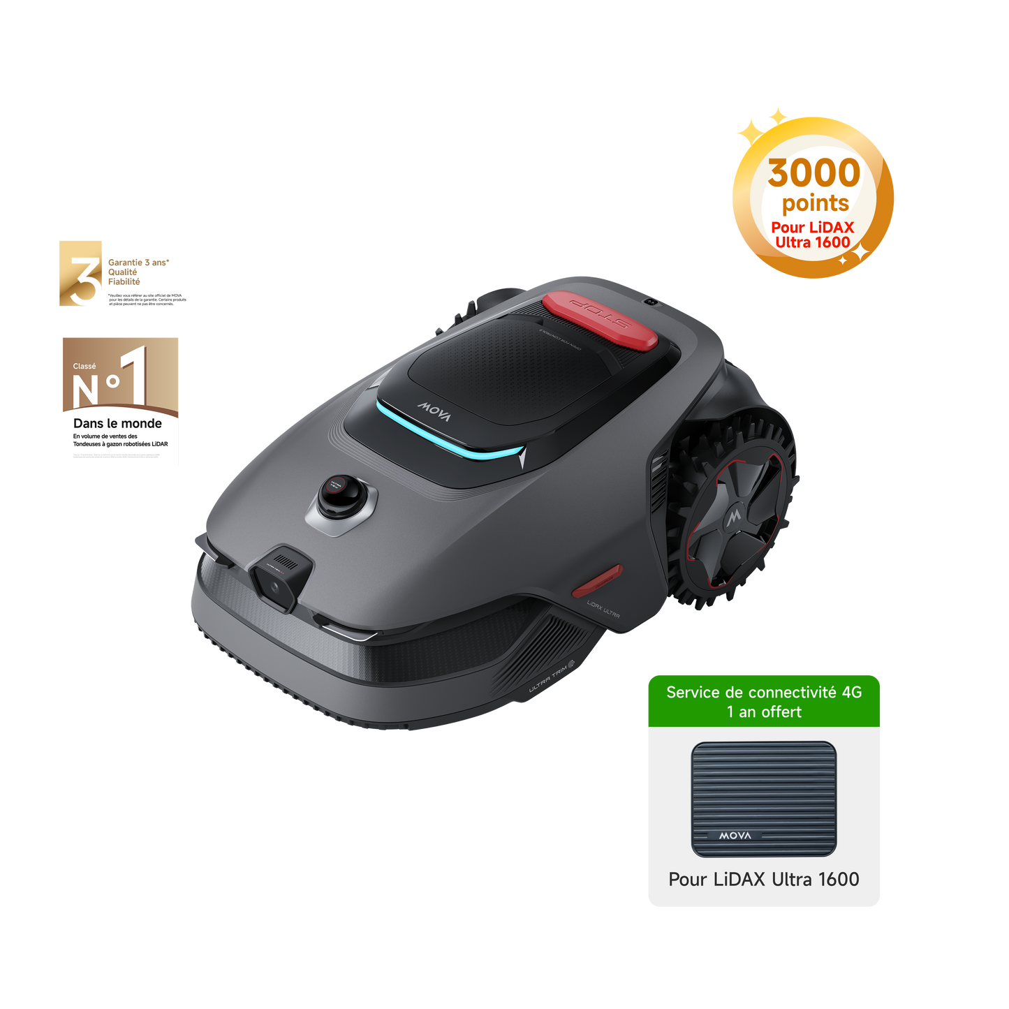 Robot tondeuse MOVA LiDAX Ultra