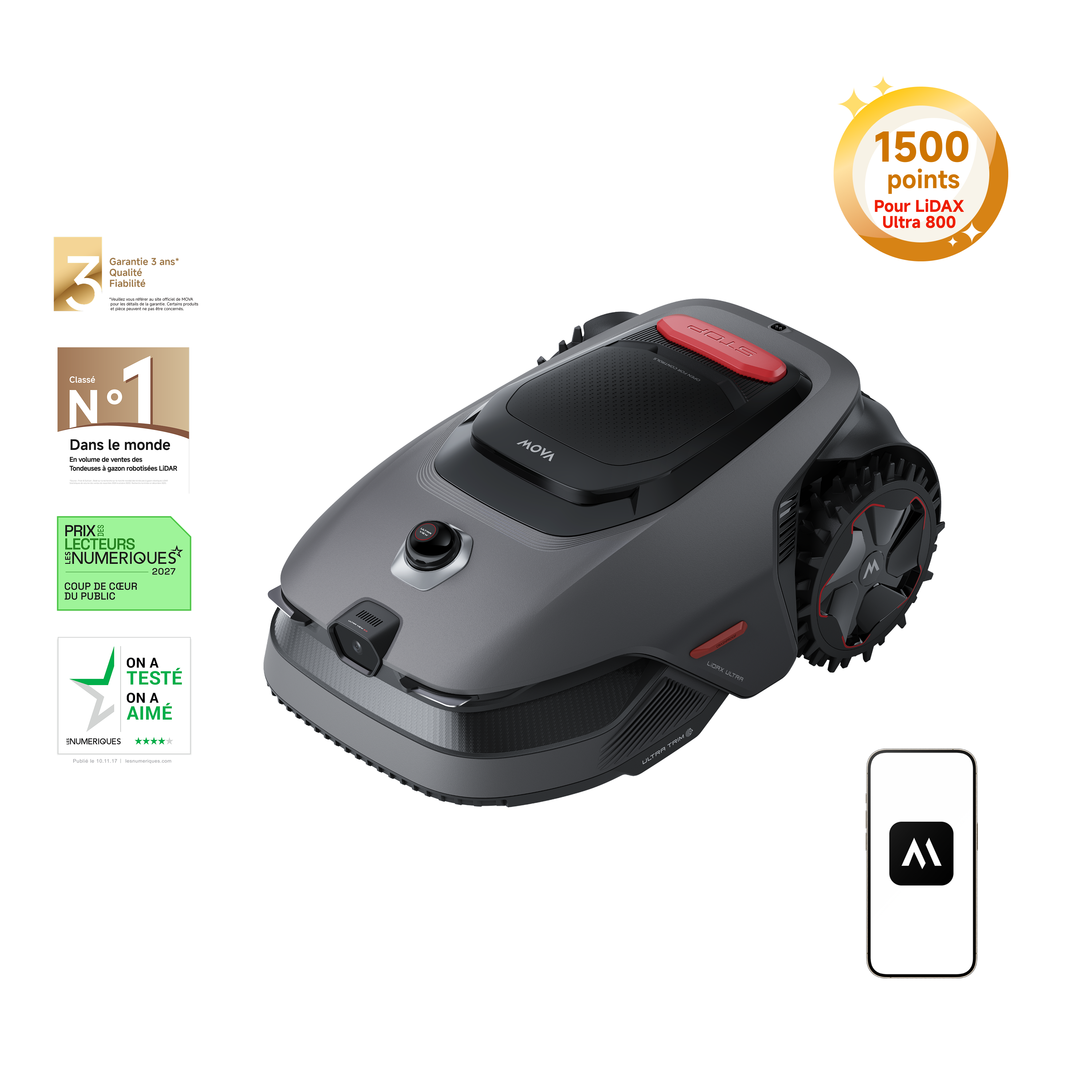 Robot tondeuse MOVA LiDAX Ultra