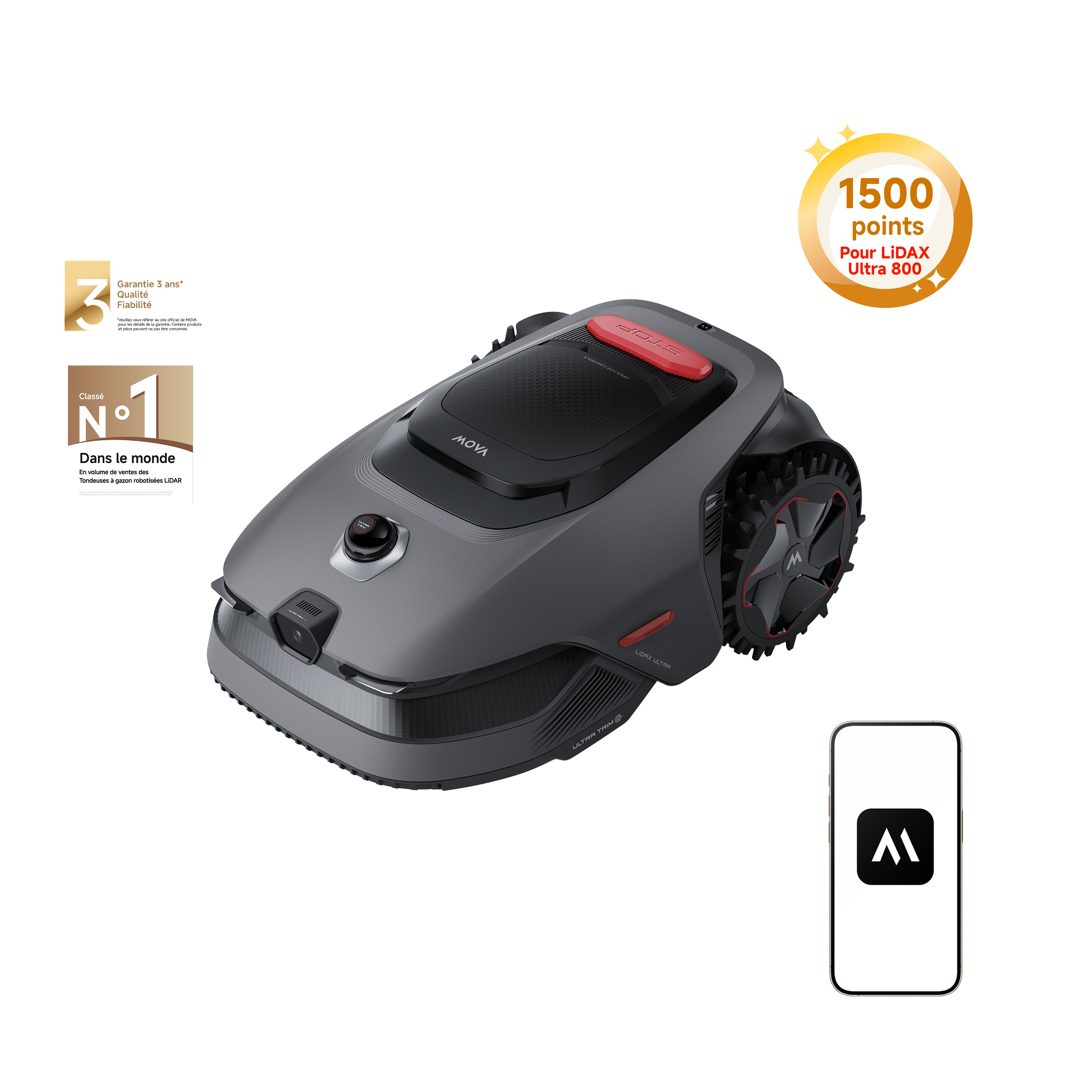 Robot tondeuse MOVA LiDAX Ultra