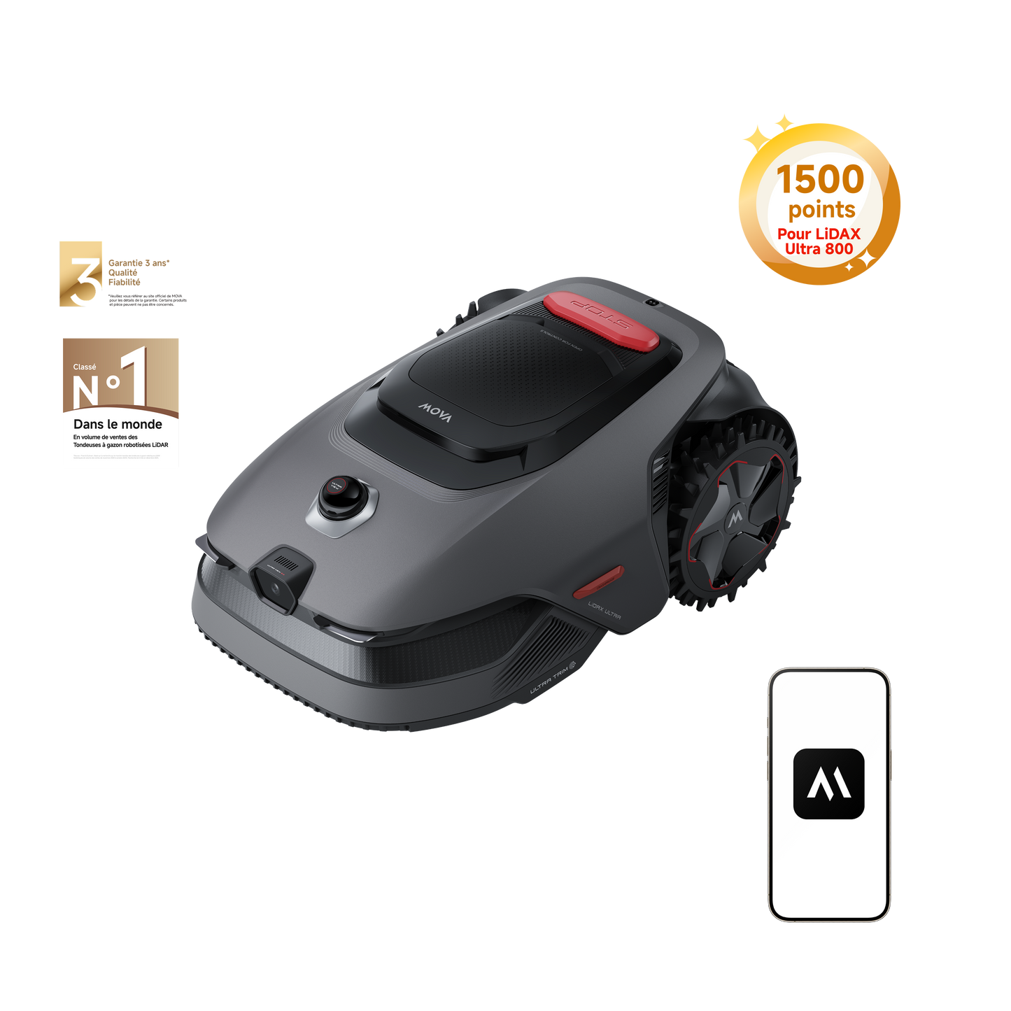 Robot tondeuse MOVA LiDAX Ultra