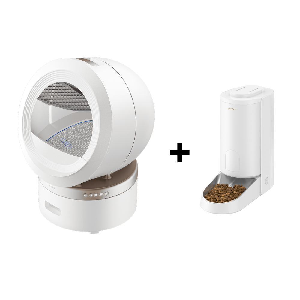 MOVA MeowgicPod LR10 Prime Litière autonettoyante pour chats + PF10 Pro