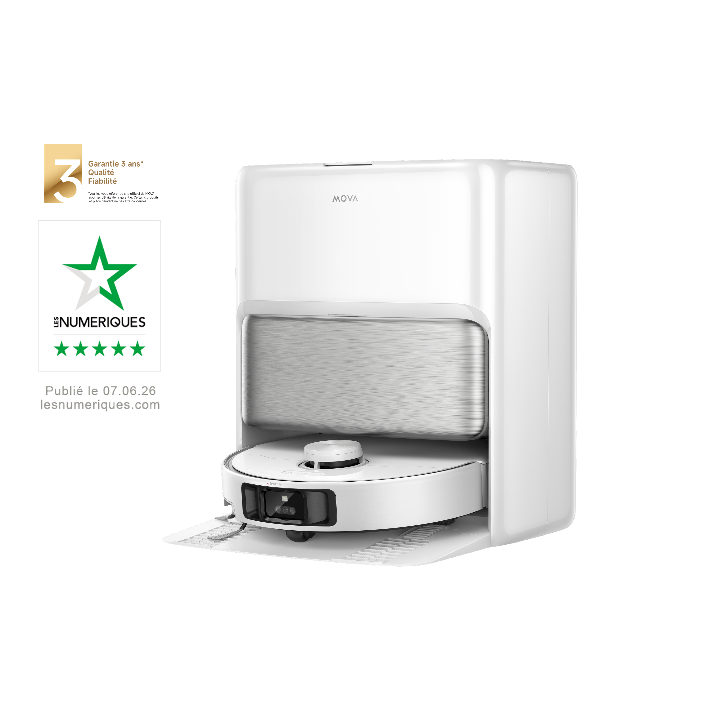 Dreame MOVA P70 Pro Ultra Robot Aspirateur Blanc