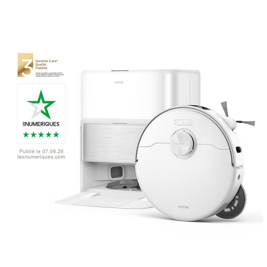 MOVA P70 Pro Ultra Robot Aspirateur Blanc
