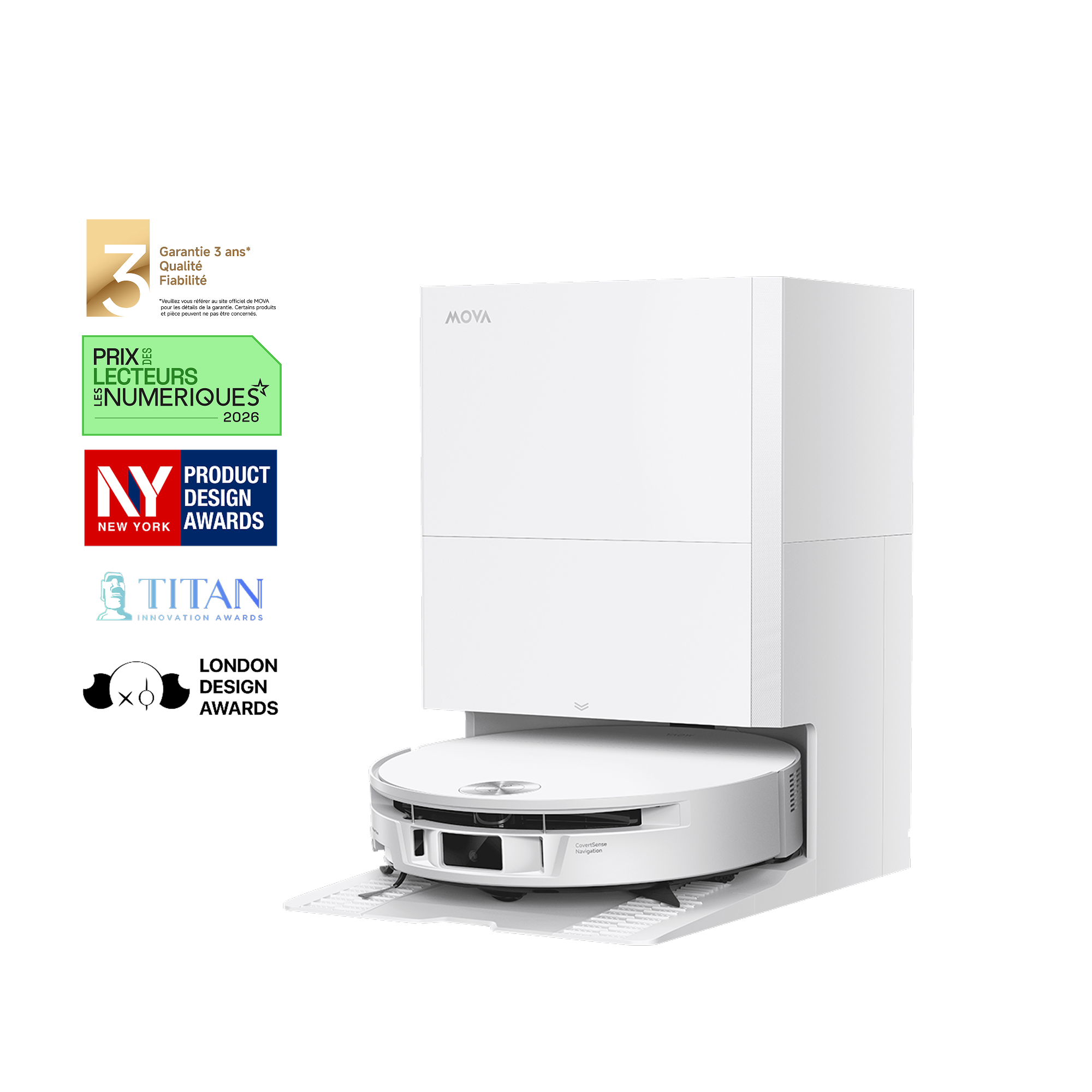  MOVA S70 Roller Robot Aspirateur Blanc