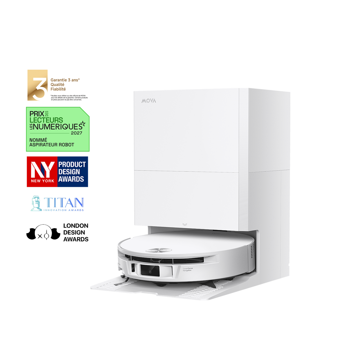 MOVA S70 Roller Robot Aspirateur Blanc