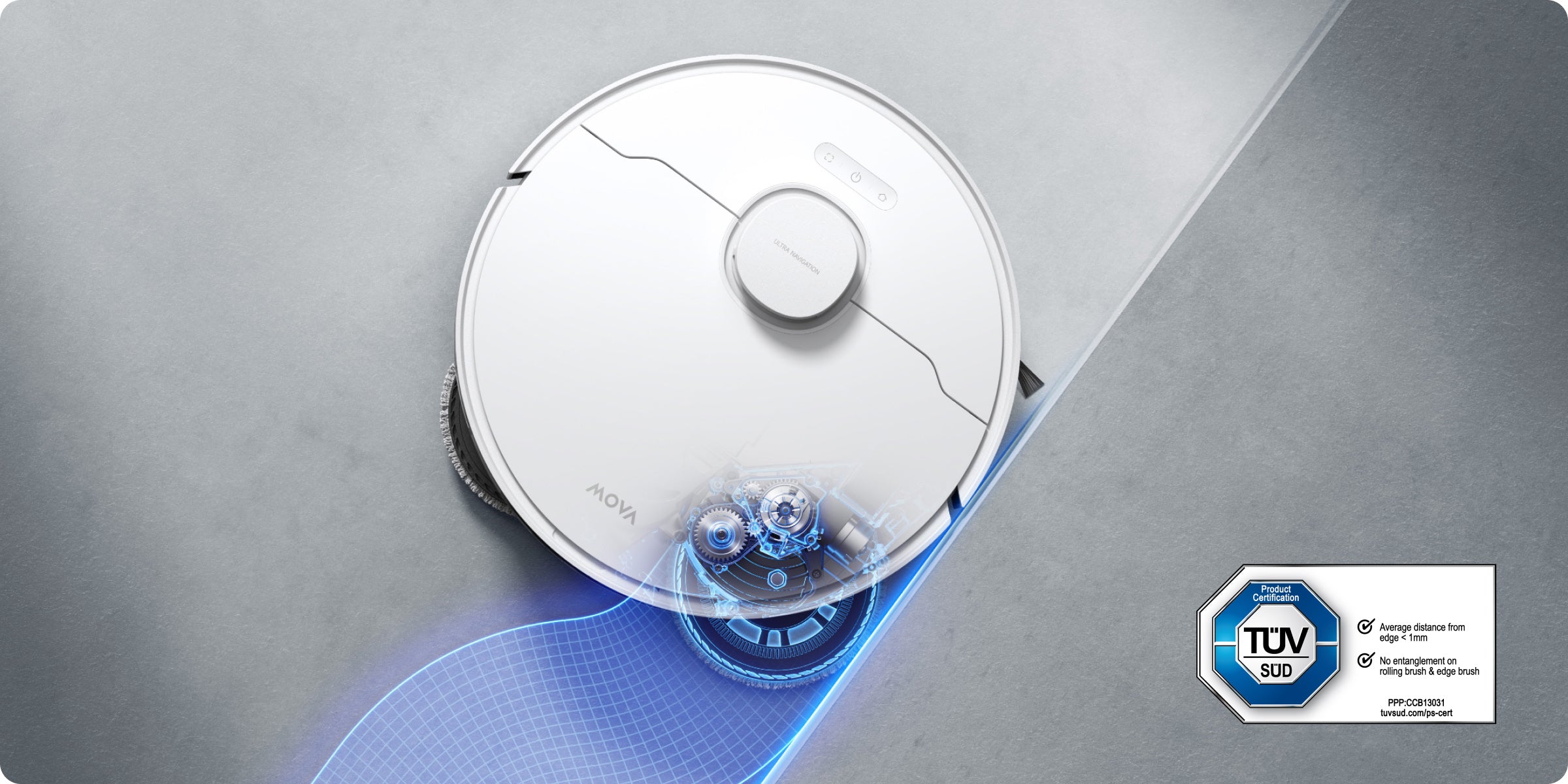 Serpillière MaxiReach™
Nettoyage minutieux des bords