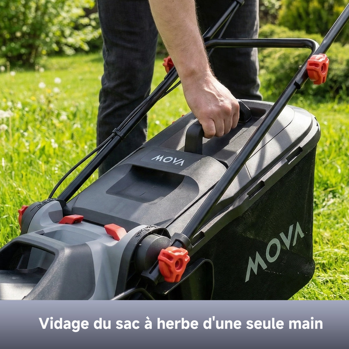 MOVA Tondeuse à gazon sans balais 40 V, 38 cm