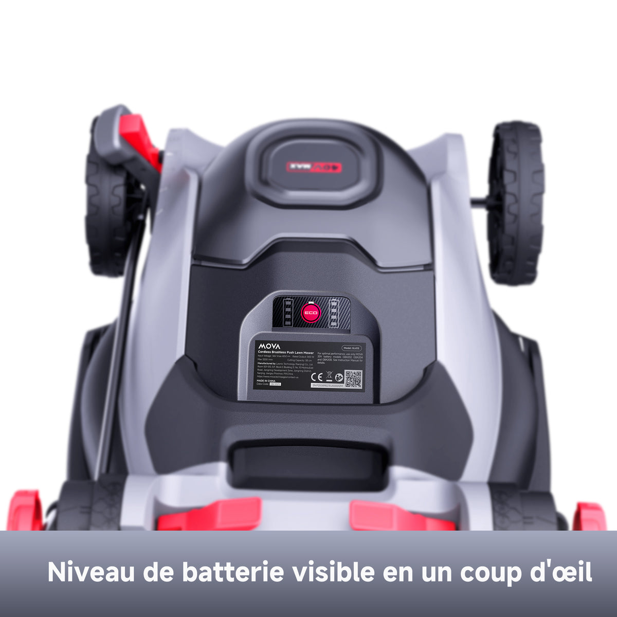 MOVA Tondeuse à gazon sans balais 40 V, 38 cm