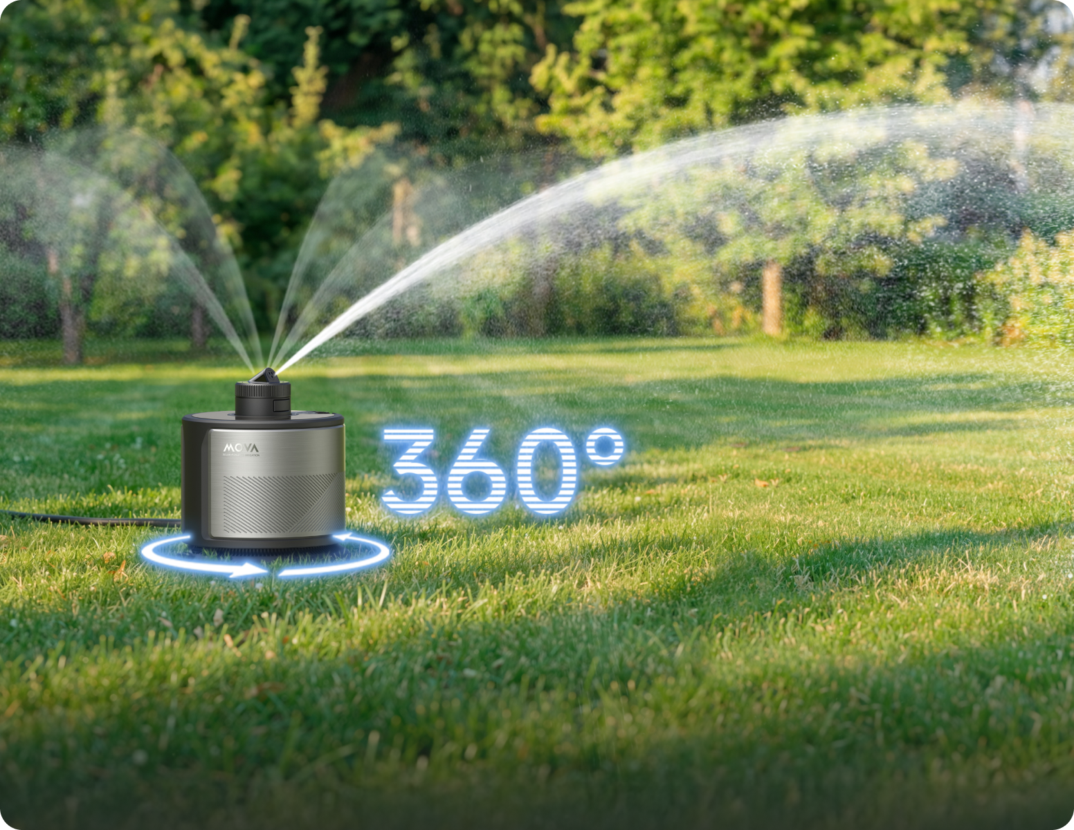 portée réglable de 0 à 13 m*, conçu pour une couverture homogène et efficace des grandes surfaces de pelouse.