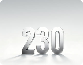 230 tr/min* - Vitesse pouvant atteindre