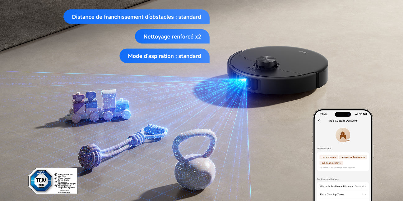 Évitement intelligent et contrôle via l'app - 