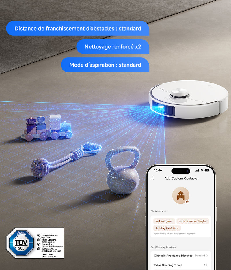 Évitement intelligent et contrôle via l'app - 