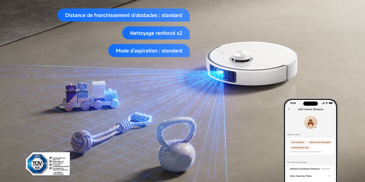 Évitement intelligent et contrôle via l'app - 