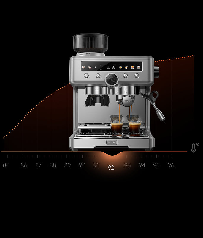 mova s20 pro machine expresso température de brassage personnalisée