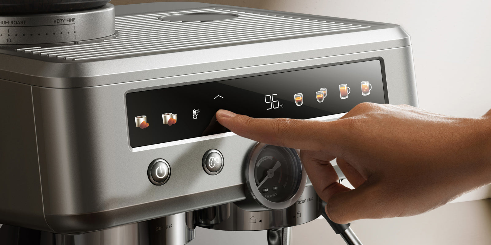 mova s20 pro machine expresso affichage & commande d'écran