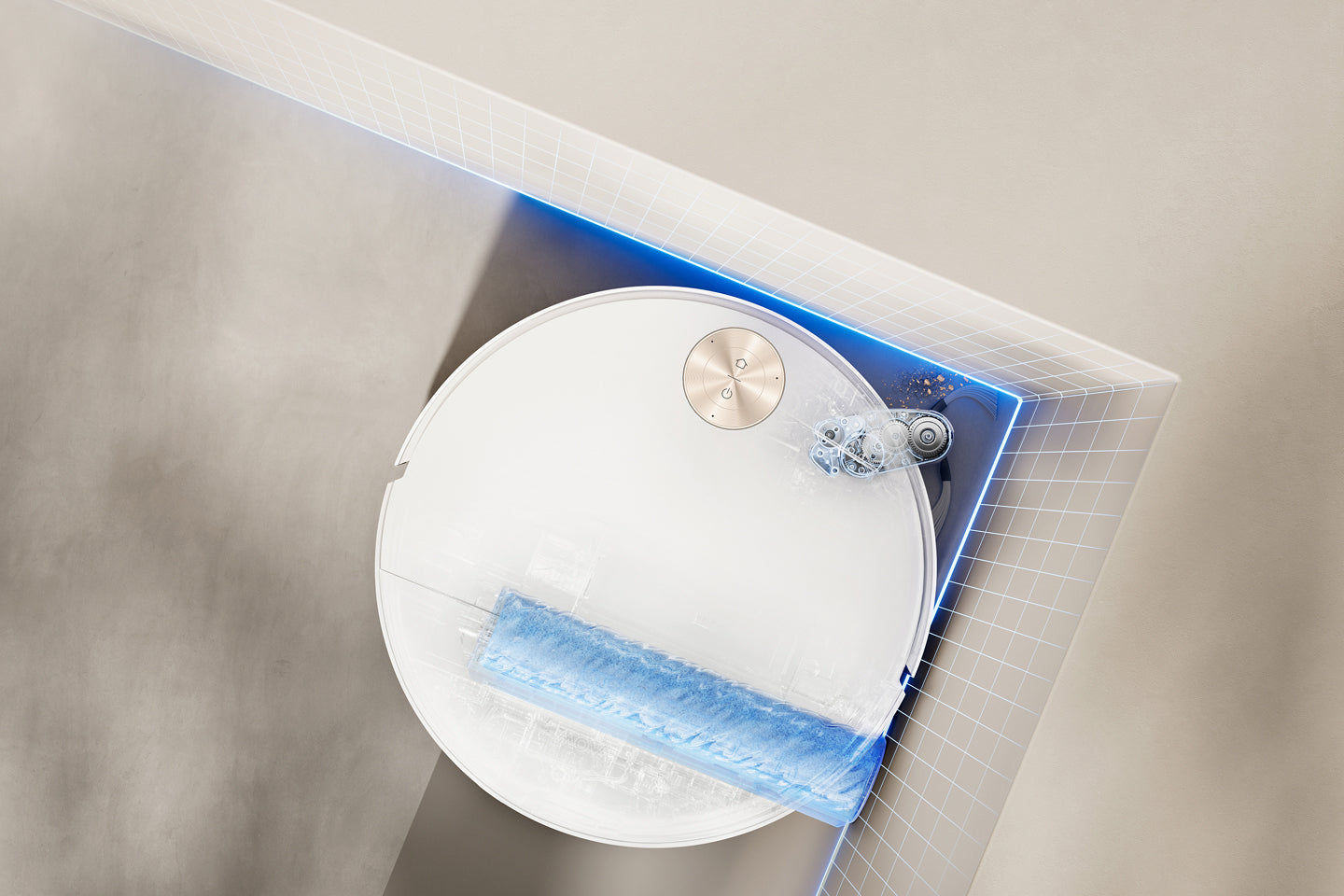 Technologie MaxiReach™ : extension de la brosse et du rouleau de lavage