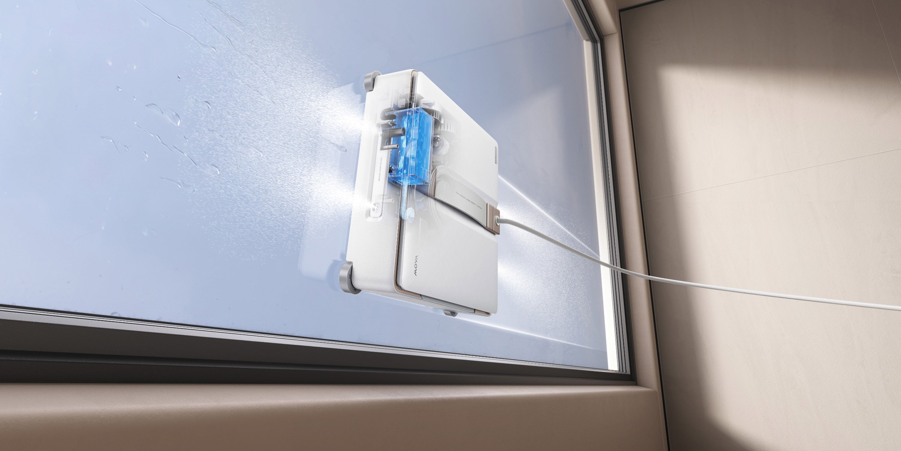 MOVA T1 Station Robot lave-vitres Système de nettoyage par pulvérisation à double aile